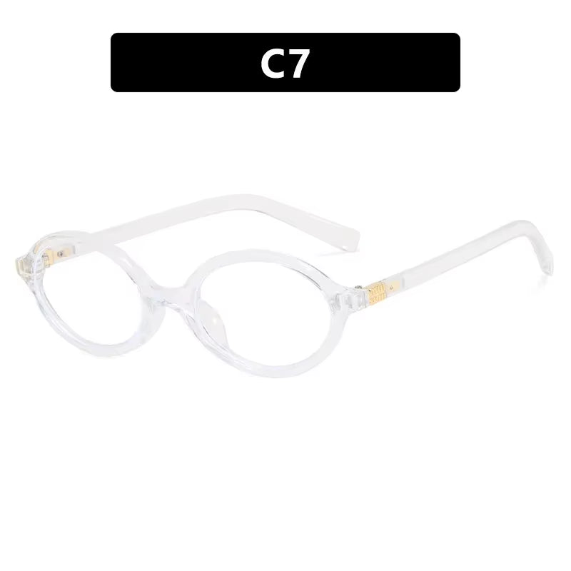 Oval Small Frame Retro Female Korean Plain Glasses Anti-Blue Light Eyeglasses Eye Protection Ladies Optical Spectacle Eyeglass