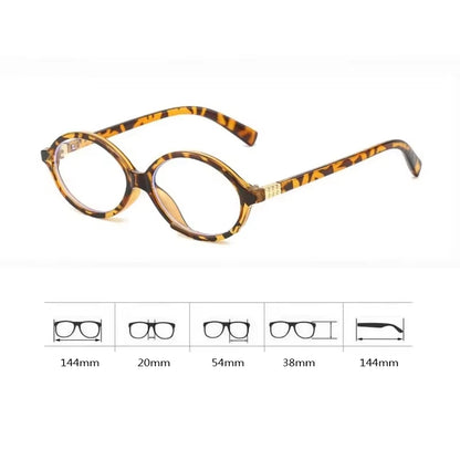 Oval Small Frame Retro Female Korean Plain Glasses Anti-Blue Light Eyeglasses Eye Protection Ladies Optical Spectacle Eyeglass