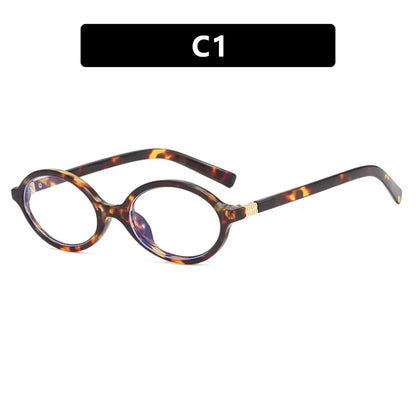 Oval Small Frame Retro Female Korean Plain Glasses Anti-Blue Light Eyeglasses Eye Protection Ladies Optical Spectacle Eyeglass